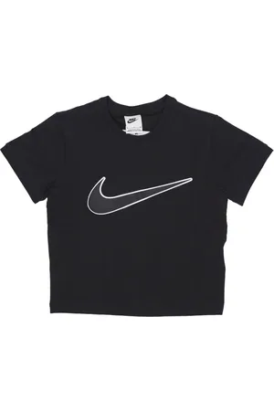 Nike Tops, Dames, Zwart, M, Katoen, Cropped Swoosh T-shirt