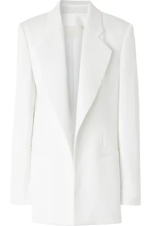 GENNY Jassen, Dames, Wit, XS, Polyester, Witte bovenkleding blazer chique laagjes