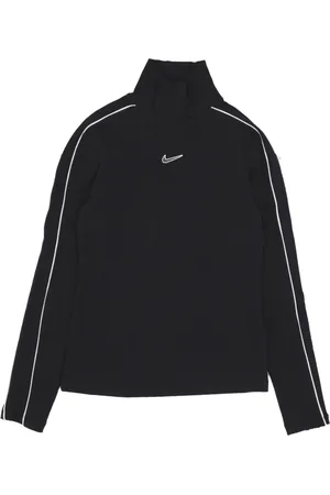 Nike Tops, Dames, Zwart, S, Katoen, Sporty High-Neck Long Sleeve T-Shirt
