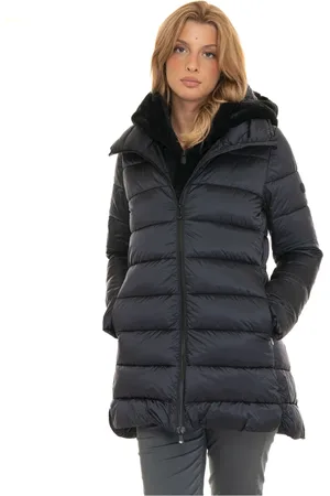 save the duck Jassen, Dames, Zwart, 3Xl, Polyester, Gewatteerde Matilda Jas met Imitatiebont