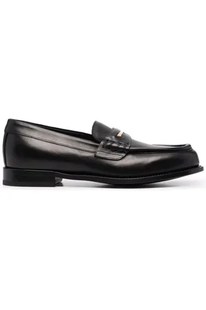 Giuseppe Zanotti Schoenen, Heren, Zwart, 41 EU, Leer, Euro Leren Loafers