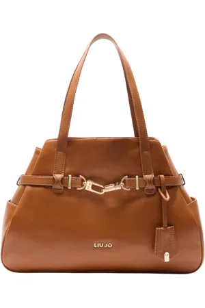 Liu Jo Tassen, Dames, Bruin, ONE Size, Polyester, Stijlvolle Tote Tas met Ritsvak