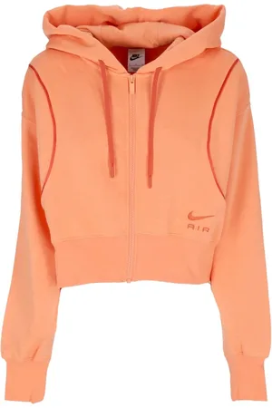 Nike Sweatshirts & Hoodies, Dames, Oranje, L, Katoen, Air Fleece Zip Hoodie