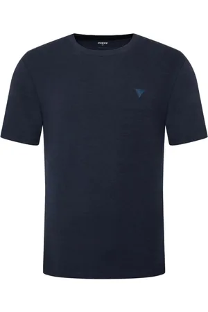 Guess Tops, Heren, Blauw, L, Katoen, Logo Patched T-Shirt - Blauw