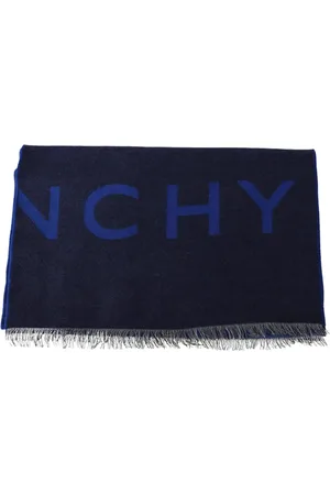 Givenchy Accessoires, unisex, Blauw, ONE Size, Wol, Wol-Zijde Sjaal