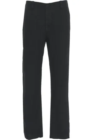 TRANSIT Broeken, Heren, Zwart, M, Linnen, Wijde Linnen Broek Zwart