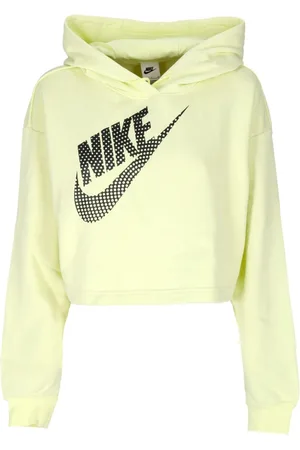 Nike Sweatshirts & Hoodies, Dames, Groen, L, Katoen, Sportkleding Fleece Cropped Hoodie