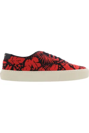 Saint Laurent Schoenen, Heren, Rood, 41 EU, Olona Palm Mix Sneakers