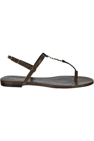 Saint Laurent Schoenen, Dames, Bruin, 36 EU, Leer, Cassandra Sandal