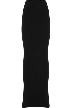 Rick Owens Rokken, Dames, Zwart, XS, Wol, Zwarte Rok