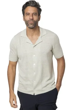 Gran Sasso Overhemden, Heren, Groen, XL, Katoen, Short Sleeve Shirt