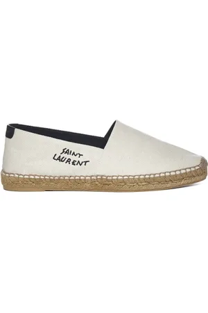 Saint Laurent Schoenen, Heren, , 40 EU, Katoen, Espadrilles met Geborduurd Logo