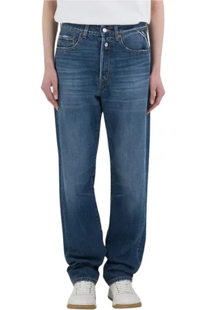 Replay Jeans, Dames, Blauw, W24, Katoen, Straight Jeans