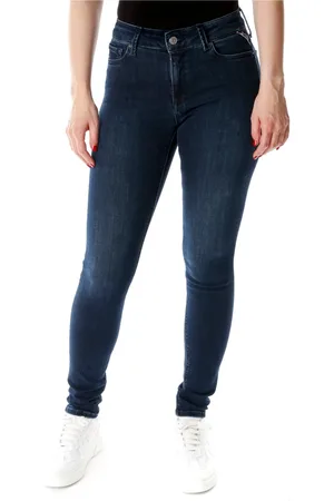 Replay Jeans, Dames, Blauw, W27 L28, Denim, Skinny Fit Jeans