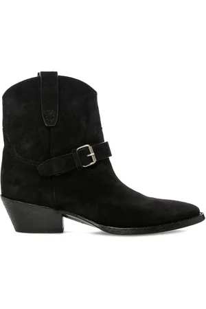 Saint Laurent Schoenen, Dames, Zwart, 36 EU, Leer, Stijlvolle Enkellaarsjes