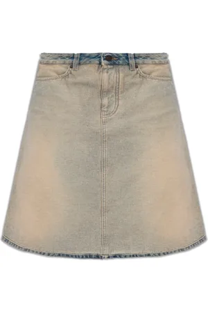 Balenciaga Rokken, Dames, Blauw, S, Denim, Inside Out Denim Midi Rok