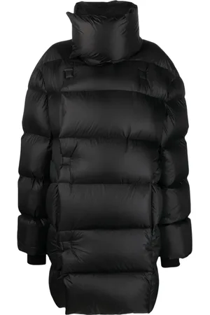 Rick Owens Mantels, Dames, Zwart, S, Nylon, Jumbo Poncho Jas