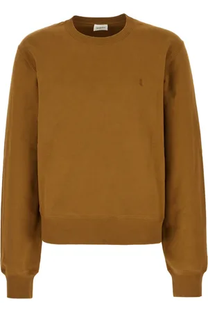 Saint Laurent Sweatshirts & Hoodies, Heren, Bruin, L, Katoen, Felpe Sweatshirt