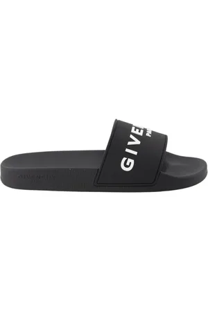 Givenchy Schoenen, Heren, Zwart, 40 EU, Logo Slide Sandalen