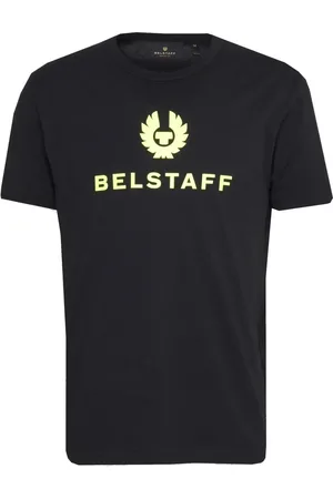 Belstaff Tops, Heren, Zwart, M, Katoen, Phoenix Emblem Print Katoenen T-Shirt