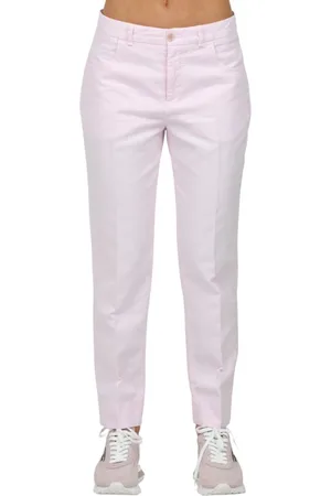 Aspesi Broeken, Dames, Roze, S, Katoen, Slim-fit broek