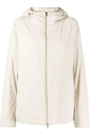 HERNO Jassen, Dames, Wit, S, Korte Jas met Capuchon