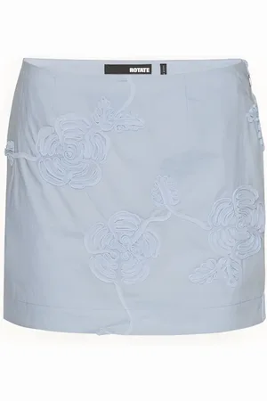 ROTATE Rokken, Dames, Blauw, L, Katoen, Blauwe katoenen rok
