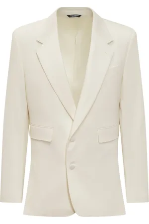 Dolce & Gabbana Jassen, Heren, Wit, L, Stijlvolle Blazers voor Heren
