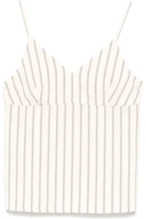 SEVENTY BY SERGIO TEGON Tops, Dames, , S, Crème V-hals Top met Korte Splitten