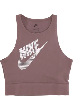Nike Tops, Dames, Roze, L, Katoen, Mouwloos Crew Neck Top