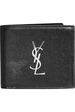 Saint Laurent Accessoires, Heren, Zwart, ONE Size, Leer, Zwarte Monogram East/West Portemonnee