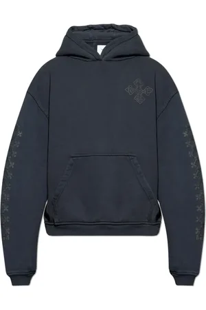 Rhude Sweatshirts & Hoodies, Heren, Grijs, S, Katoen, Logo Hoodie