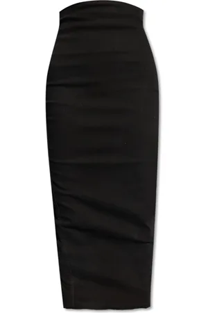 Rick Owens Rokken, Dames, Zwart, M, Katoen, Dirt Skirt