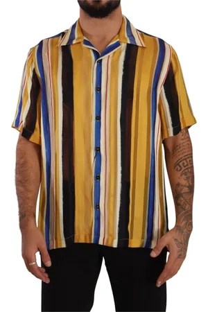 Dolce & Gabbana Overhemden, Heren, Veelkleurig, L, Rayon, Short Sleeve Shirts