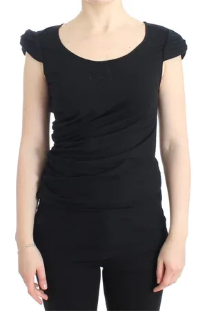 Roberto Cavalli Tops, Dames, Zwart, M, Katoen, Sleeveless Top