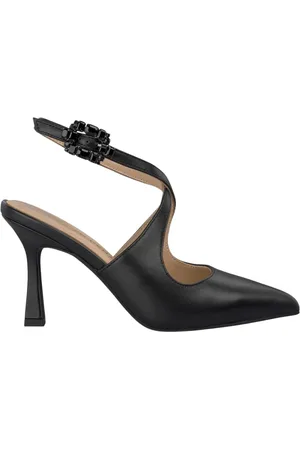 Alma en Pena Schoenen, Dames, Zwart, 37 EU, Gevlochten band hak schoen