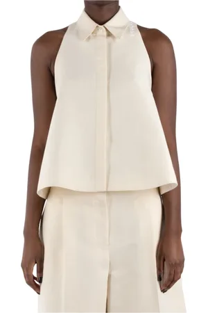 Marni Blouses & Shirts, Dames, , S, Katoen, Ivoor Katoenen Overhemd