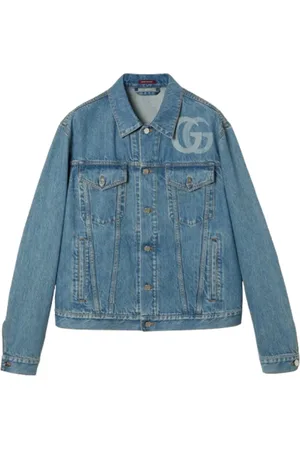 Gucci Jassen, Heren, Blauw, L, Stijlvolle Jas in Trendy Design