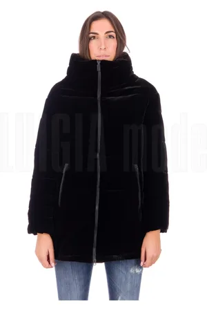Aspesi Jassen, Dames, Zwart, M, Conchiglietta Stijl Winterjas