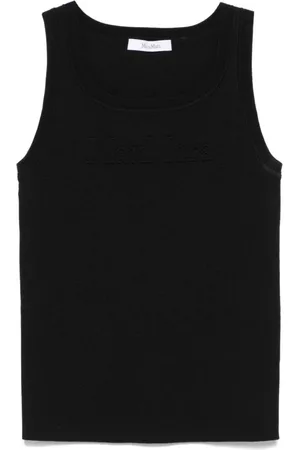 Max Mara Tops, Dames, Zwart, L, Blauwe Pure Top voor Vrouwen