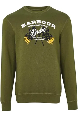 Barbour Sweatshirts & Hoodies, Heren, Groen, XL, Katoen, Vintage Groene Famous Duke Sweatshirt