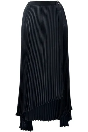 Lis Lareida Rokken, Dames, Zwart, ONE Size, Polyester, Geplooide Maxi Rok in Rockstijl