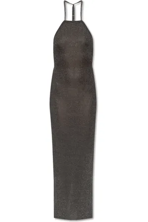Balenciaga Kleedjes, Dames, Zwart, M, Polyester, Hals Jurk