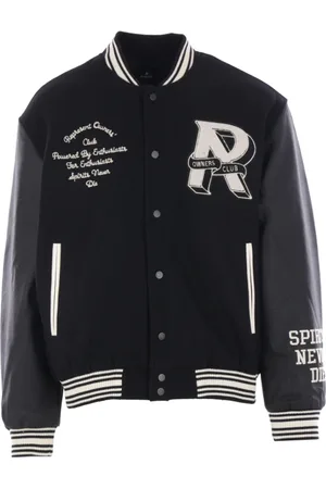 Represent Jassen, Heren, Zwart, 2Xl, Wol, Oversize Bomber Jacket Owners Club
