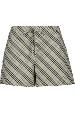 Burberry Korte broeken, Dames, , XS, Geruite shorts voor vrouwen