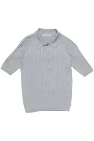 Acne Studios Tops, Dames, Grijs, S, Gezellige Gebreide Trui
