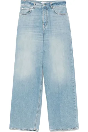 haikure Jeans, Dames, Blauw, W25, Katoen, Aqua Button Fly Jeans