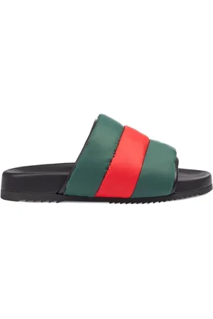 Gucci Schoenen, Heren, Zwart, 40 EU, Nylon, Web Gewatteerde Sandalen