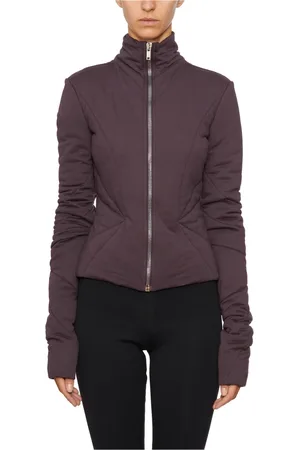 Rick Owens Sweatshirts & Hoodies, Dames, Paars, S, Katoen, Gewatteerd Jas Ella