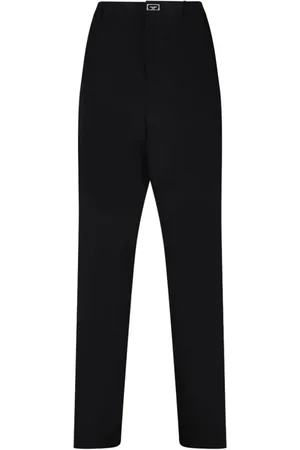 Givenchy Broeken, Heren, Zwart, L, Wol, Nieuwe Broek met Metalen Details